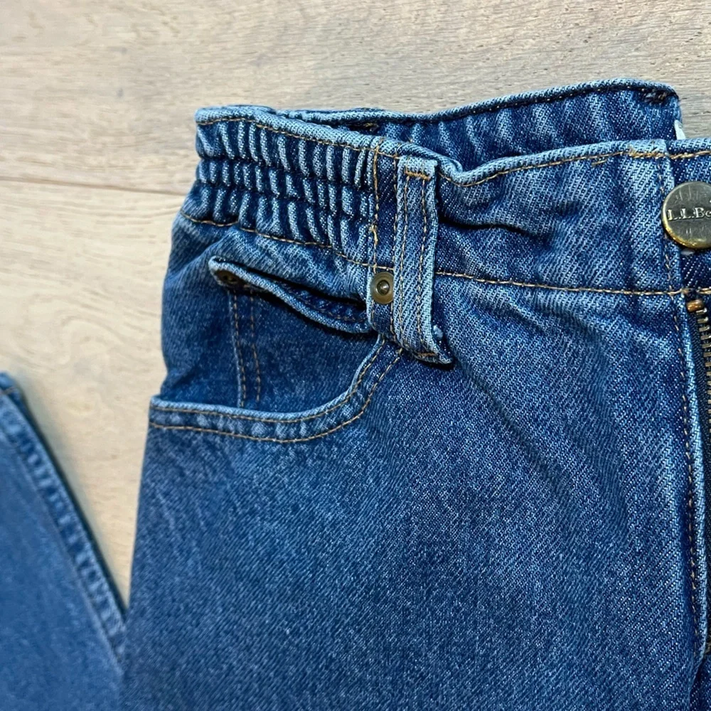 L.L. Bean Women's High Rise Jeans - Medium Blue Denim - Picture 8 of 10